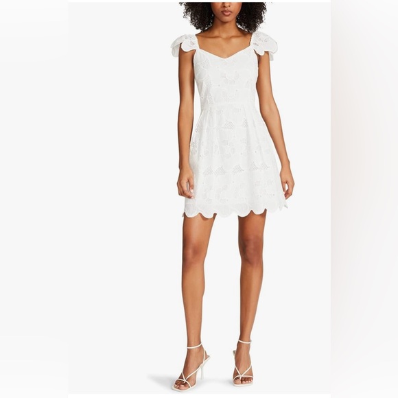 Steve Madden Dresses & Skirts - Steve Madden White Eyelet Mini Dress